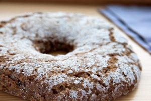 Traditional finnish homemade rye bread. Close up image.